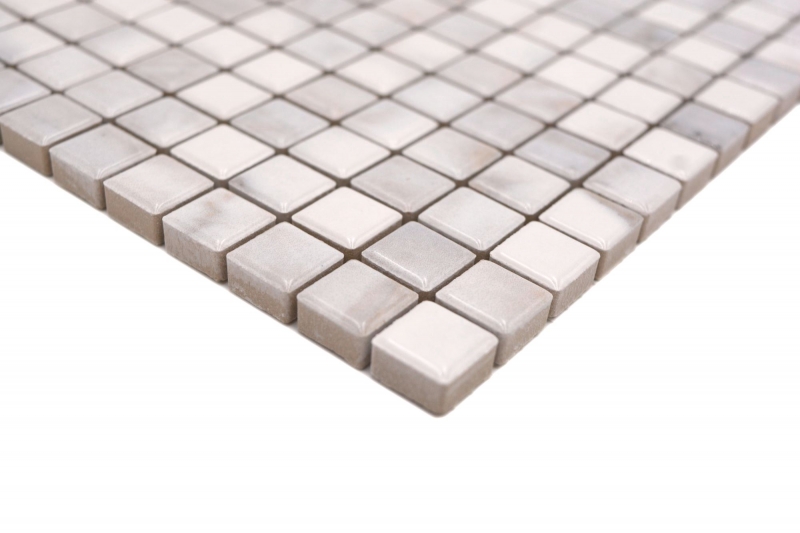 Jasba Agrob Buchtal Fresh Marble & More mosaico gres cerámico carrara look blanco brillante mármol look cocina baño ducha MOSJBMM23 1 tapete