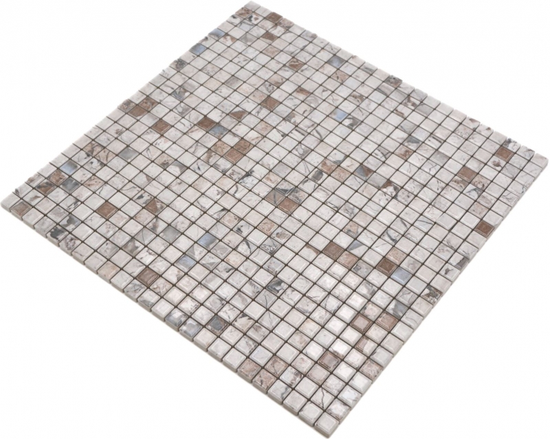 Jasba Agrob Buchtal Fresh Marble & More gres cerámico mosaico ilusión beige brillante aspecto mármol cocina baño ducha MOSJBMM24 1 tapete