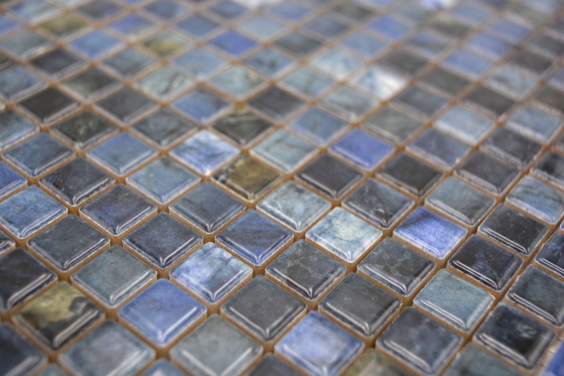 Jasba Agrob Buchtal Fresh Marble & More mosaico gres cerámico labradorita azul brillante aspecto mármol cocina baño ducha MOSJBMM26 1 tapete