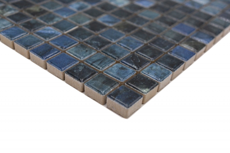 Jasba Agrob Buchtal Fresh Marble & More mosaico gres cerámico labradorita azul brillante aspecto mármol cocina baño ducha MOSJBMM26 1 tapete