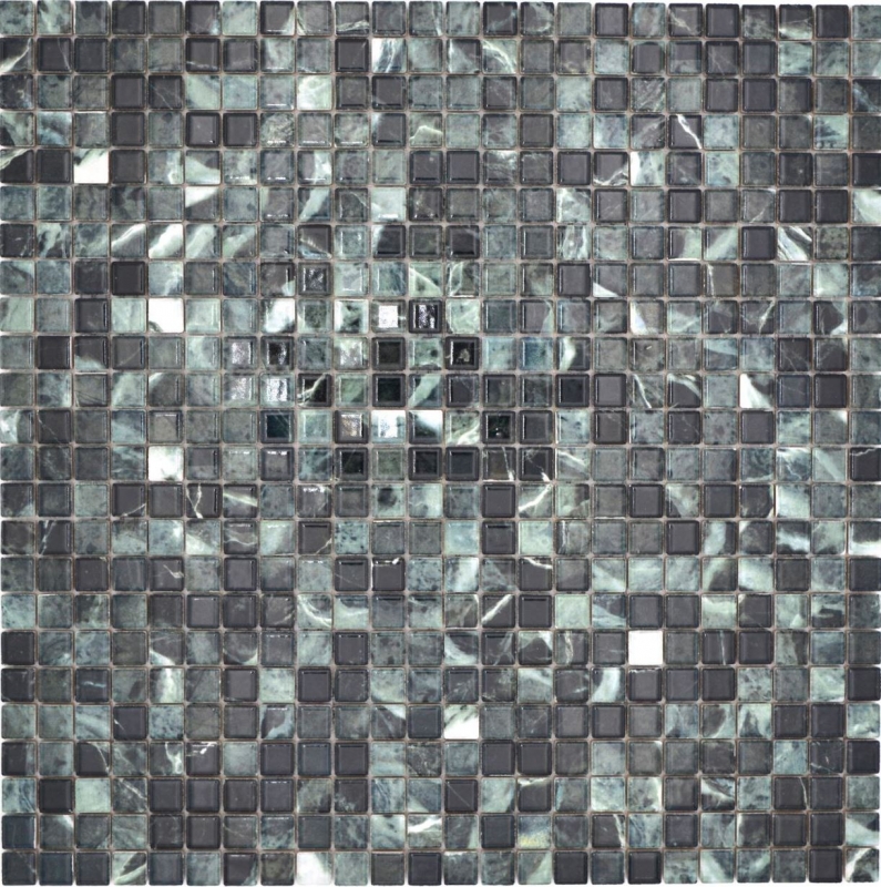 Jasba Agrob Buchtal Fresh Marble & More mosaico gres cerámico verde alpi brillante aspecto mármol cocina baño ducha MOSJBMM27 1 tapete