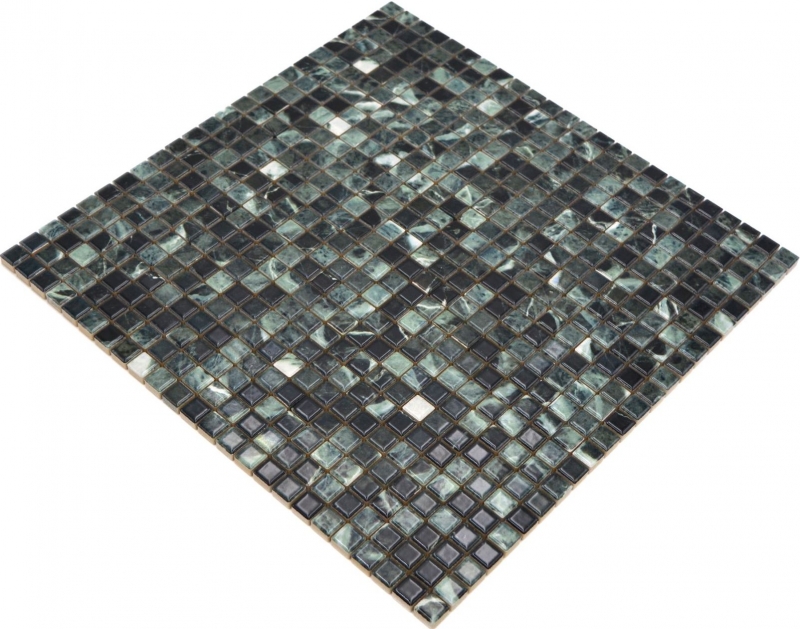 Jasba Agrob Buchtal Fresh Marble & More mosaico gres cerámico verde alpi brillante aspecto mármol cocina baño ducha MOSJBMM27 1 tapete