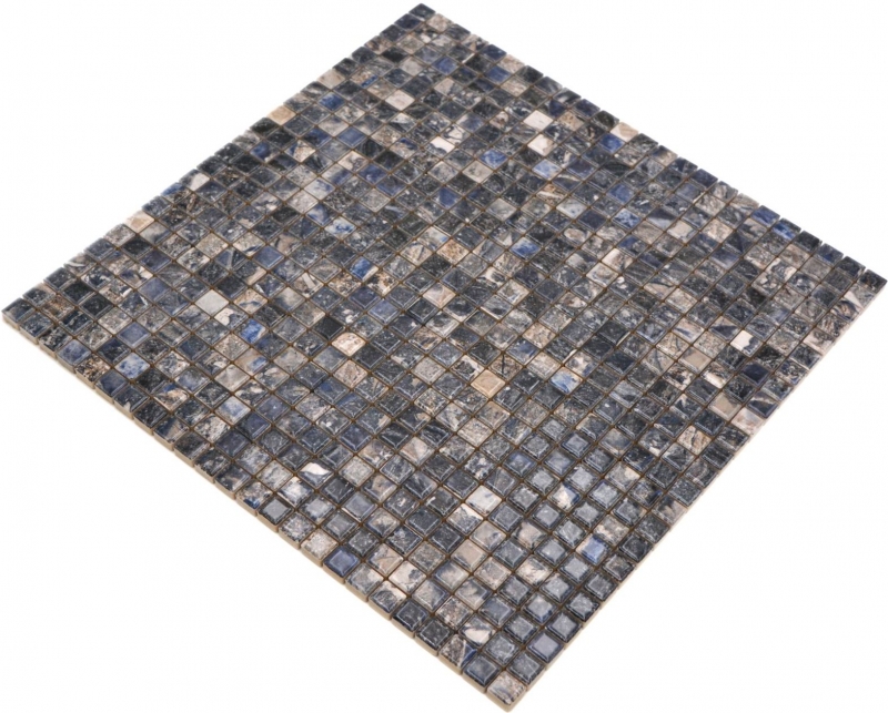 Jasba Agrob Buchtal Fresh Marble & More gres cerámico mosaico ilusión oscuro brillante aspecto mármol cocina baño ducha MOSJBMM28 1 tapete