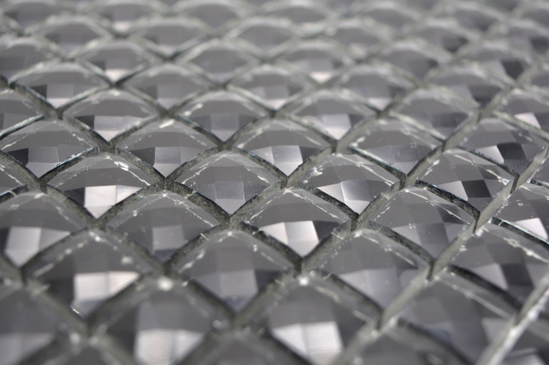 Mosaico de vidrio QUADRAT CRYSTAL GLITTER NEGRO MOS130-B824 1 tapete
