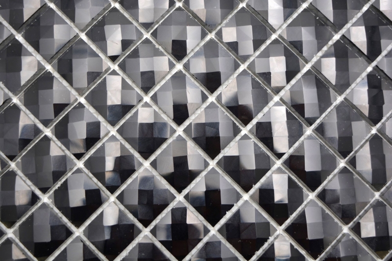 Mosaico de vidrio QUADRAT CRYSTAL GLITTER NEGRO MOS130-X826 1 tapete