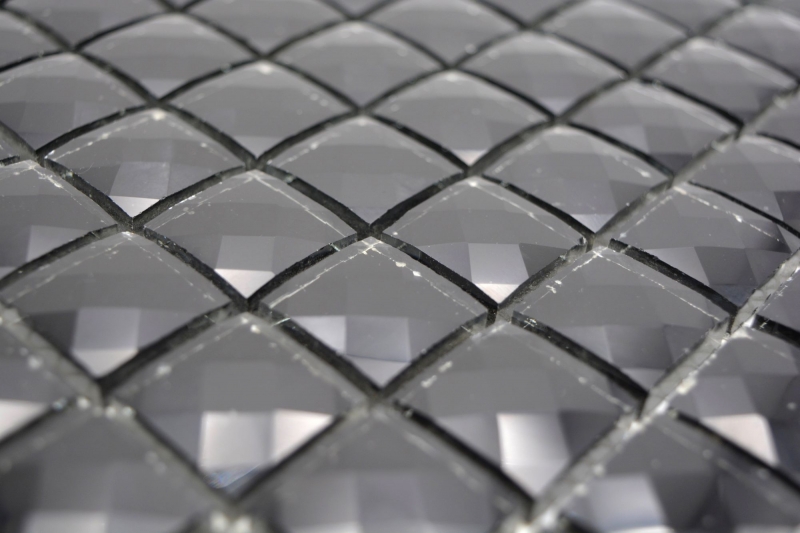 Mosaico de vidrio QUADRAT CRYSTAL GLITTER NEGRO MOS130-X826 1 tapete