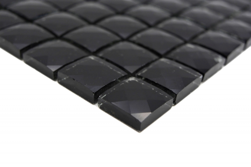 Mosaico de vidrio QUADRAT CRYSTAL GLITTER NEGRO MOS130-X826 1 tapete