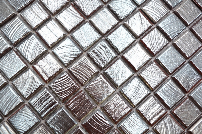 Muestras de mano Jasba Senja gres cerámico mosaico puro wenge-metálico brillante aspecto metálico cocina baño ducha MOSJB27_m