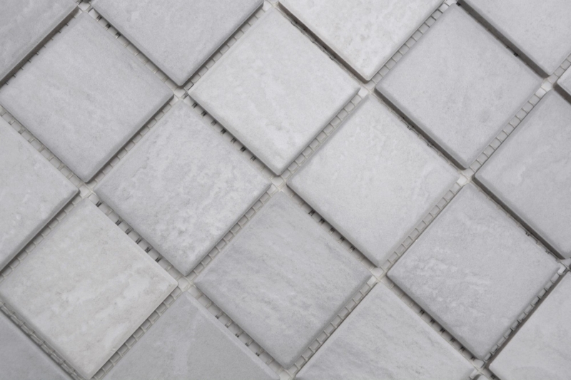 Muestra de mano Jasba Village mosaico cerámica gres roca gris mate efecto piedra cocina baño ducha MOSJB547_m