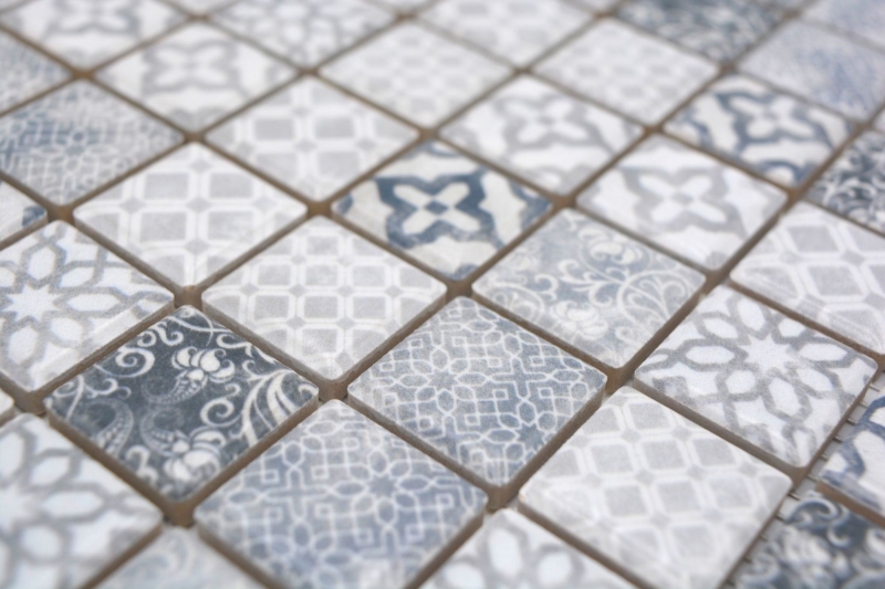 Muestra de mano Jasba Patrón gres cerámico gris mate retro look cocina baño ducha MOSJBPV02_m