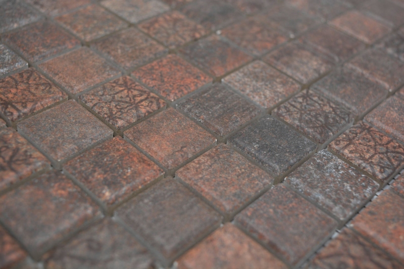 Muestra de mano Jasba Ronda mosaico cerámica gres óxido-mix mate óxido look cocina baño ducha MOSJBR100_m