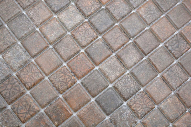 Muestra de mano Jasba Ronda mosaico cerámica gres óxido-mix mate óxido look cocina baño ducha MOSJBR100_m