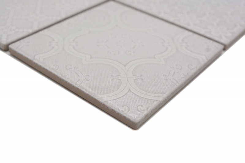 Muestra de mano Jasba Clara mosaico cerámica gres paris gris brillante retro look cocina baño ducha MOSJBC138_m