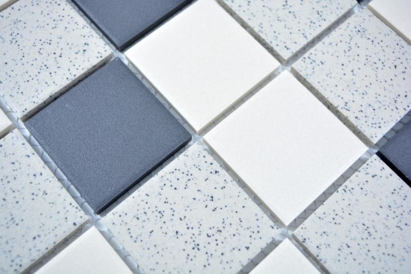Azulejo mosaico cerámica beige claro gris sin esmaltar MOS16-2011_m
