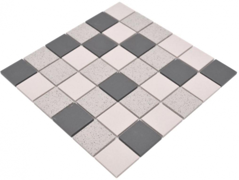 Azulejo mosaico cerámica beige claro gris sin esmaltar MOS16-2011_m