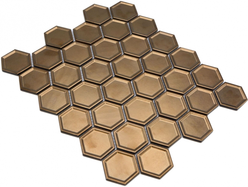 HEXAGON BRONCE HONEYCOMB / 10 mosaicos 14-09BR_f