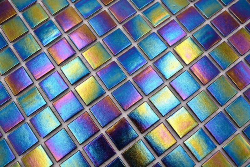 Muestra de mano vidrio mosaico de vidrio iridio pared azulejo backsplash cocina baño MOS240-WA48_m