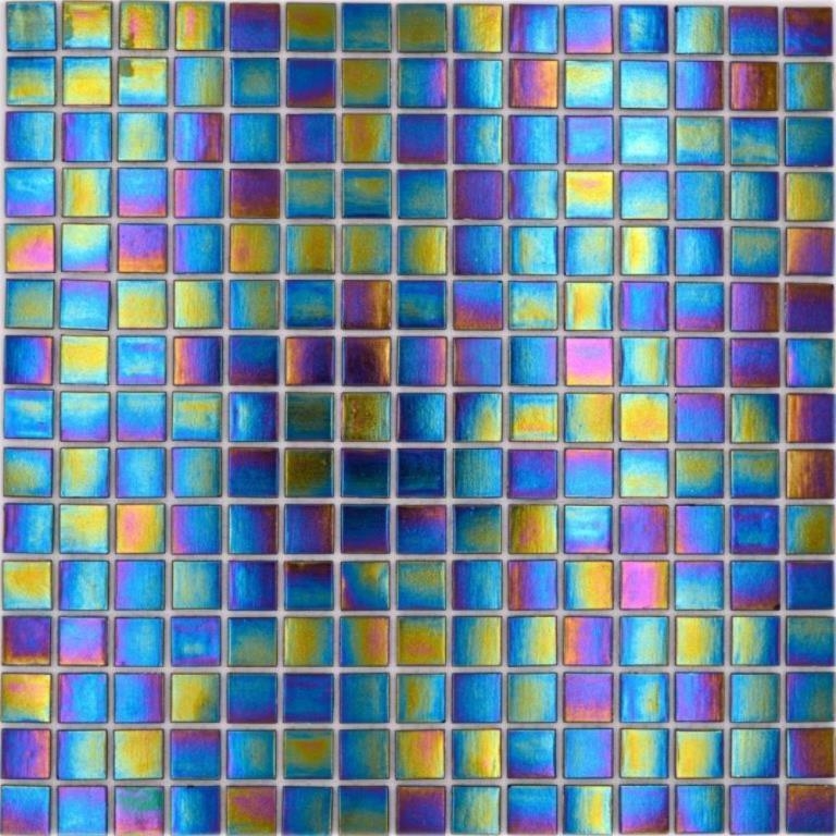 Mosaico de vidrio azulejos de mosaico negro madreperla arco iris iridium azulejo backsplash cocina cuarto de baño MOS240-WA48