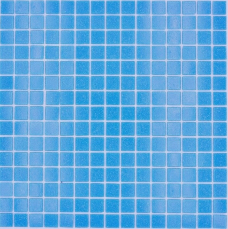 Mosaicos Mosaico de vidrio Classic Uni vidrio azul liso papel aglomerado Mosaico de piscina Mosaico de piscina MOS200-A14-P_f