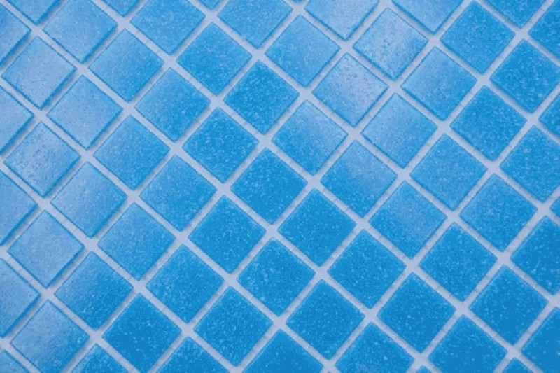 Muestra de mano mosaico azulejo mosaico de vidrio Classic Uni vidrio uni azul pegado con papel mosaico de piscina mosaico de piscina MOS200-A14-P_m