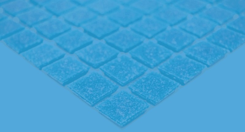 Muestra de mano mosaico azulejo mosaico de vidrio Classic Uni vidrio uni azul pegado con papel mosaico de piscina mosaico de piscina MOS200-A14-P_m