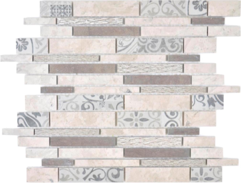 Composite mármol/cerámica mezcla gris 3F mosaico azulejo pared azulejo backsplash cocina baño MOS180-D0927G_f