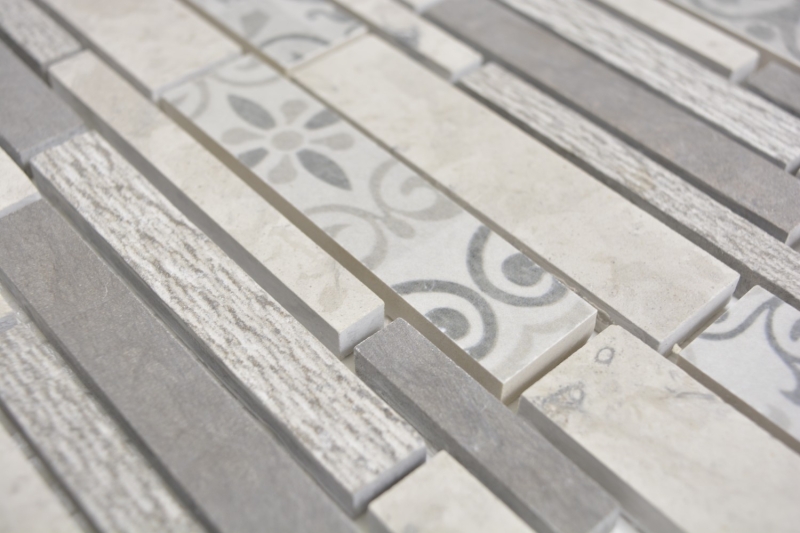 Composite mármol/cerámica mezcla gris 3F mosaico azulejo pared azulejo backsplash cocina baño MOS180-D0927G_f