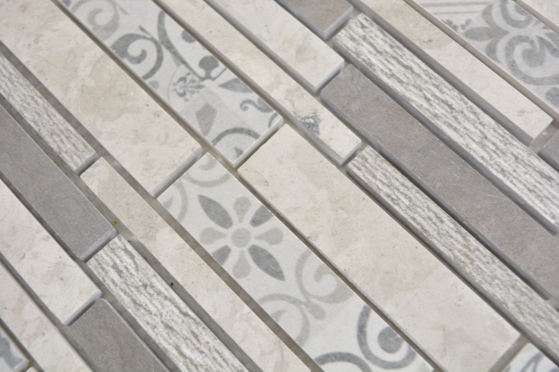 Composite mármol/cerámica mezcla gris 3F mosaico azulejo pared azulejo backsplash cocina baño MOS180-D0927G_f