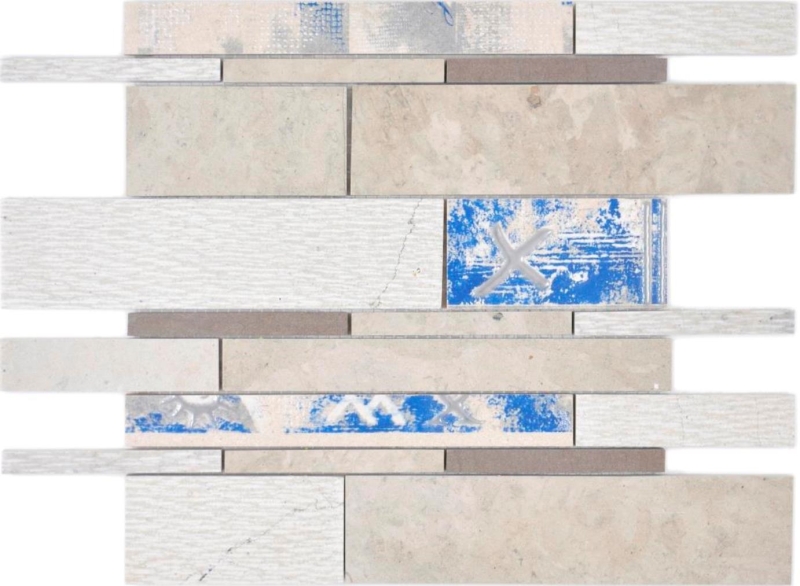 Composite mármol/cerámica mezcla gris 3F mosaico azulejo pared azulejo backsplash cocina baño MOS180-D09STG_f