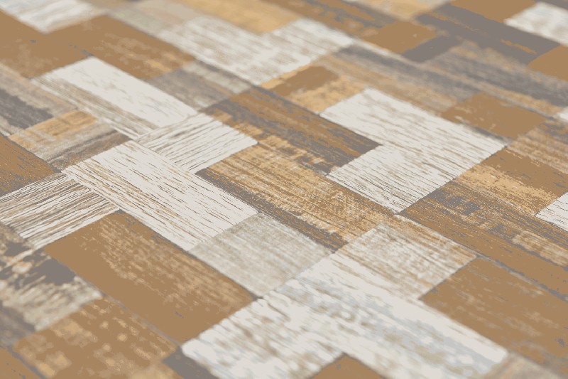 Muestra de mano mosaico azulejo autoadhesivo aluminio gris beige combinación metal aspecto madera MOS200-2322_m