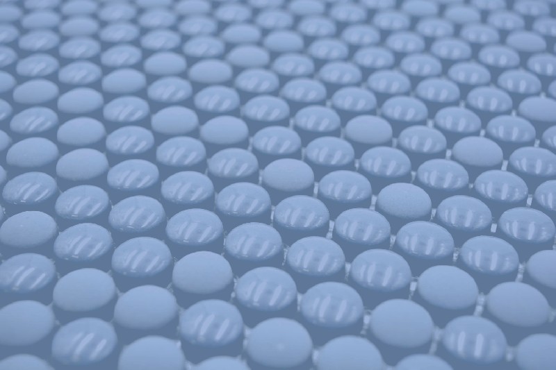 Muestra de mano esmalte redondo mezcla azul brillante/mate pared azulejo backsplash cocina ducha baño MOS140-0411_m
