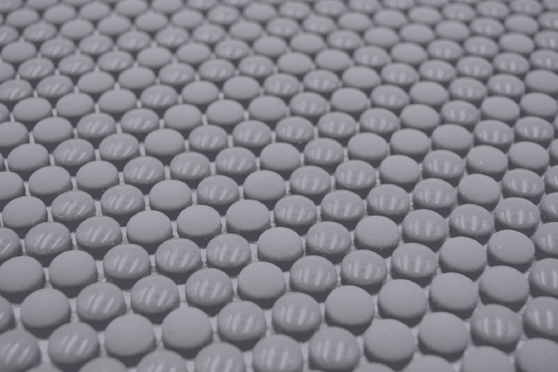 Muestra de mano redondo esmalte mezcla gris brillante/mate pared azulejo backsplash cocina ducha baño MOS140-0211_m