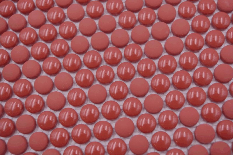 Muestra de mano redondo esmalte mezcla rojo brillante/mate pared azulejo backsplash cocina ducha baño MOS140-0911_m