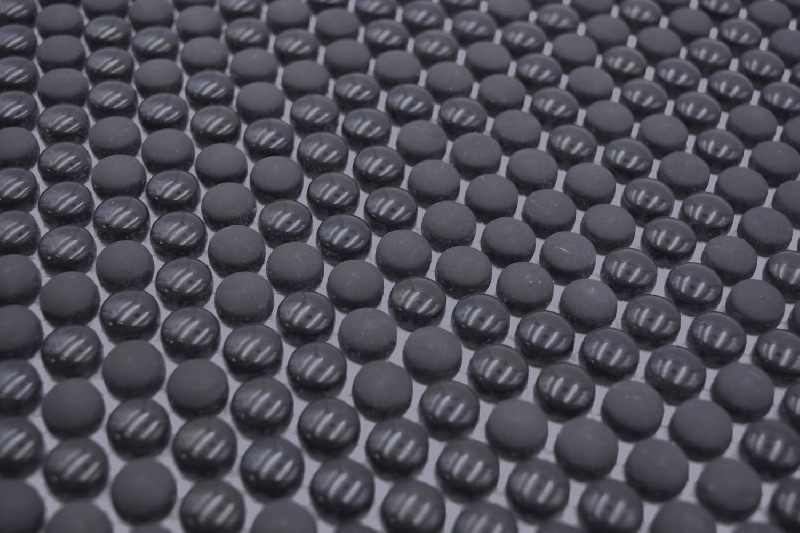 Muestra de mano redondo esmalte mezcla negro brillante/mate pared azulejo backsplash cocina ducha baño MOS140-0311_m
