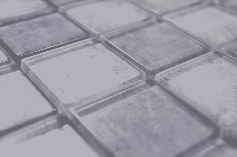 Muestra de mano mosaico de vidrio cuadrado Crystal mix gris pared azulejo backsplash cocina ducha baño MOS88-0020_m