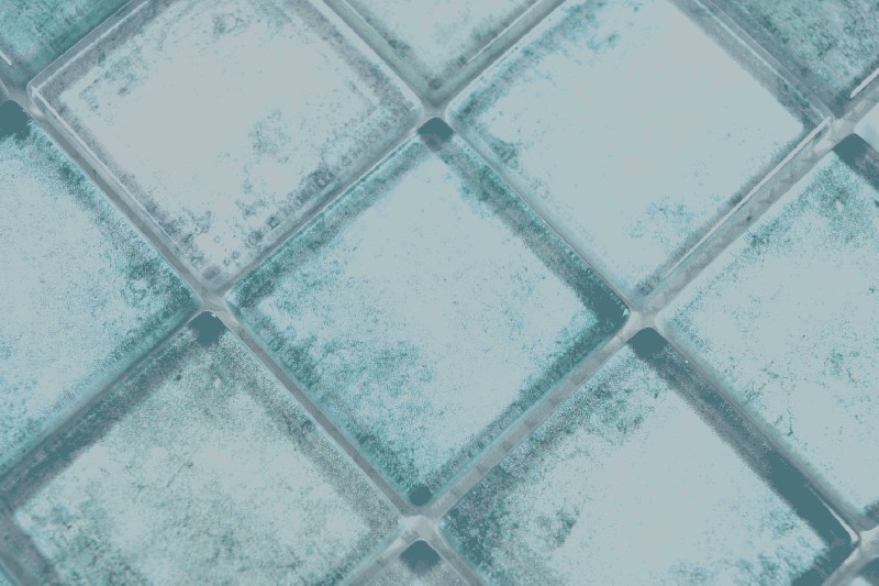 Muestra de mano mosaico de vidrio cuadrado Crystal mix verde pared azulejo backsplash cocina ducha baño MOS88-0050_m