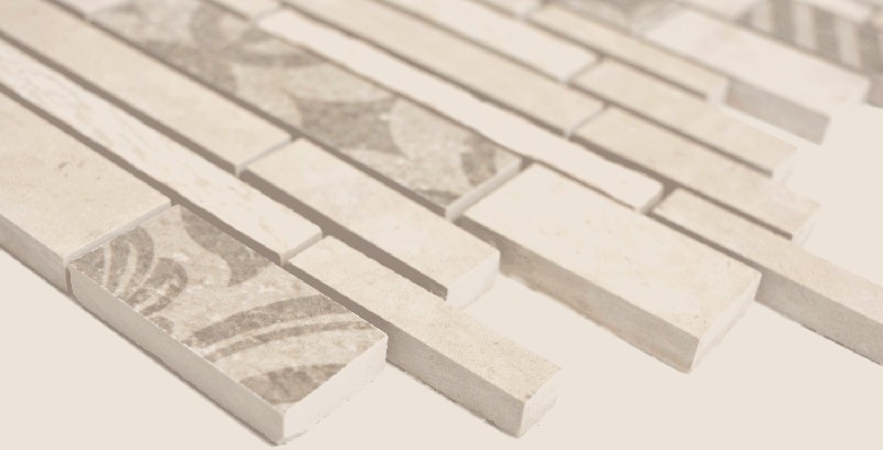 Muestra de mano compuesto mármol/cerámica mezcla beige 2F pared azulejo backsplash cocina ducha baño MOS180-A0127B_m