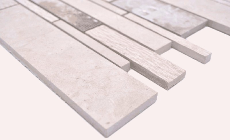 Muestra de mano compuesto mármol/cerámica mezcla beige/color 2F pared azulejo backsplash cocina ducha baño MOS180-A01STB_m