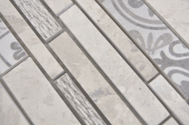 Muestra de mano compuesto mármol/cerámica mezcla gris 2F pared azulejo backsplash cocina ducha baño MOS180-C0727G_m