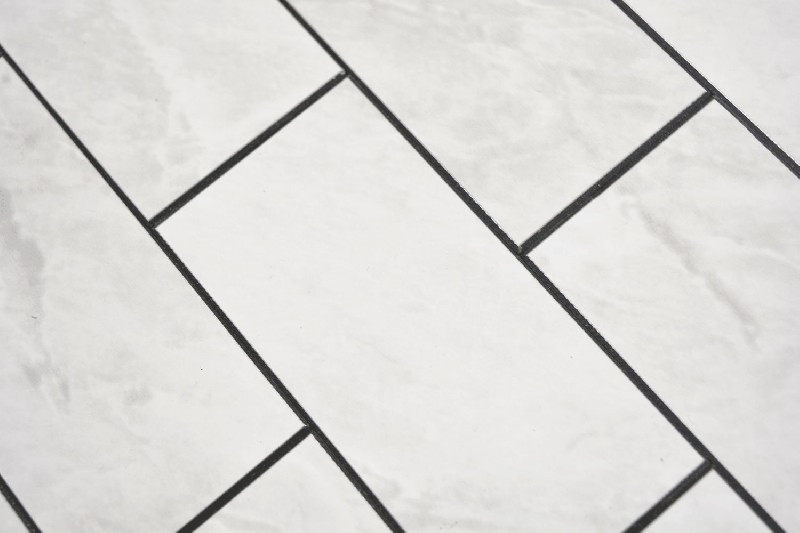 Muestra de mano rectángulo AC efecto piedra Carrara look Subway Level brillante pared azulejo backsplash cocina ducha baño MOS200-CLG_m