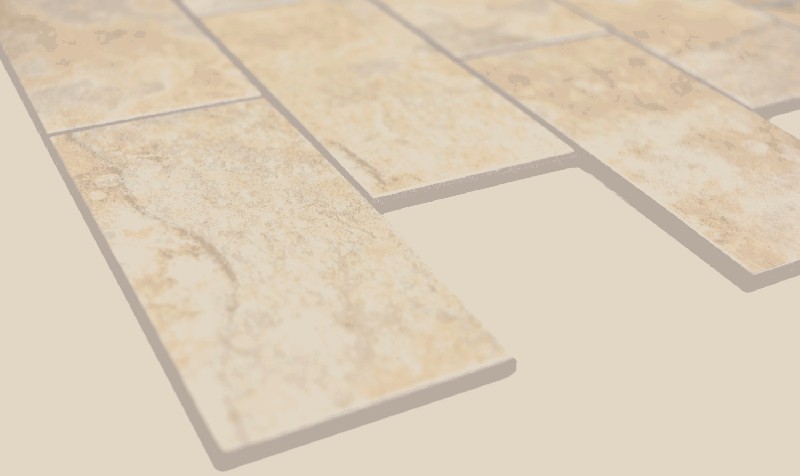 Muestra de mano rectángulo vinilo piedra mirada Limestone beige Subway Estructura pared azulejo backsplash cocina ducha baño MOS200-4LB_m