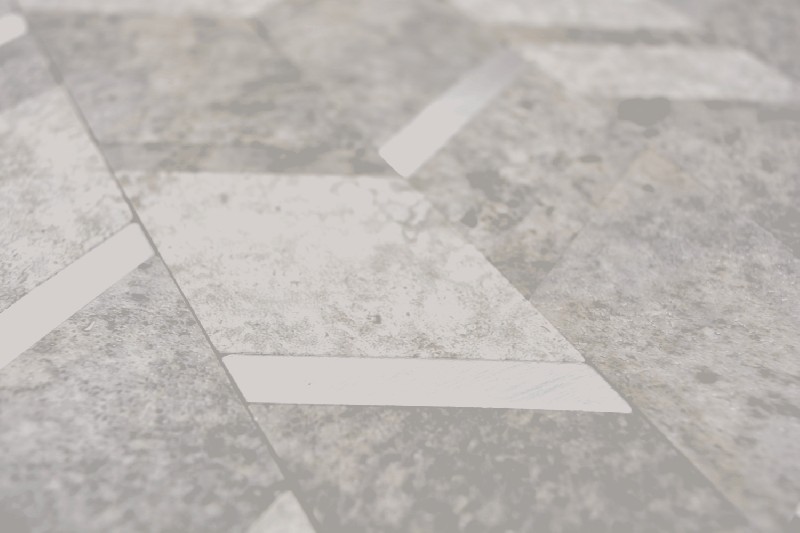 Muestra de mano flecha vinilo efecto piedra Cemento gris claro/Plata azulejo de pared MOS200-2CLG_m