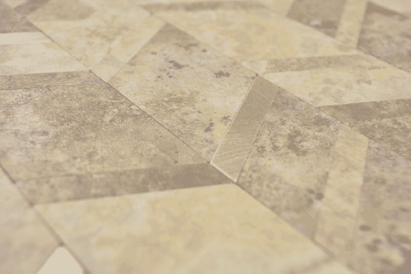 Muestra de mano flecha vinilo efecto piedra Beige caliza/Plata azulejo de pared MOS200-46LBG_m