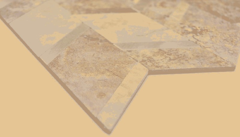 Muestra de mano flecha vinilo efecto piedra Beige caliza/Plata azulejo de pared MOS200-46LBG_m