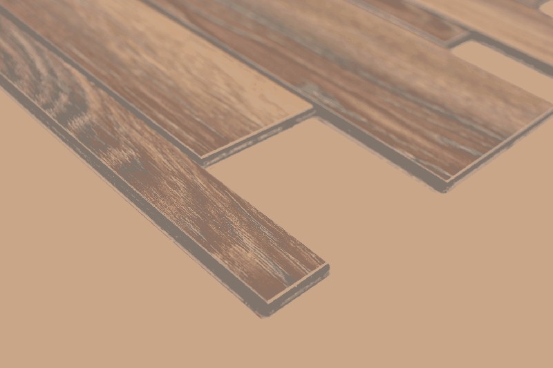 Muestra de mano compuesto aluminio efecto madera Madera marrón Nivel pared azulejo espejo MOS200-51WBL_m