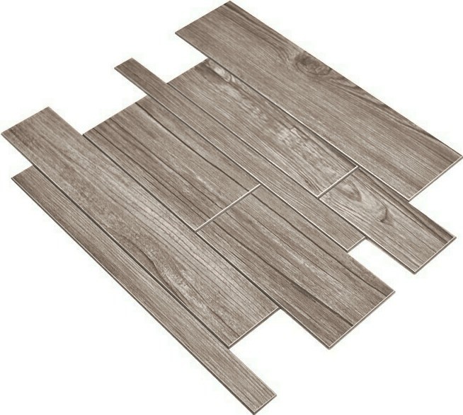 Muestra de mano compuesto aluminio efecto madera Madera marrón Estructura pared azulejo espejo MOS200-56WBS_m