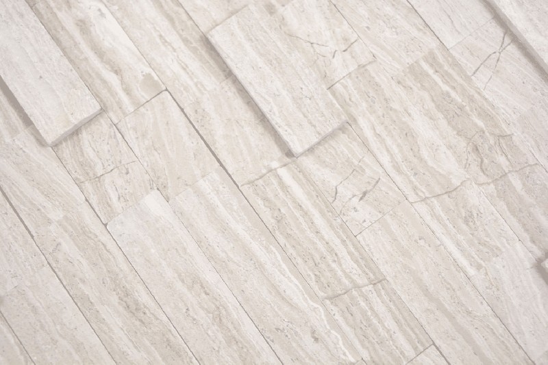 Muestra de mano compuesto piedra natural Madera gris pared azulejo backsplash MOS200-M02_m