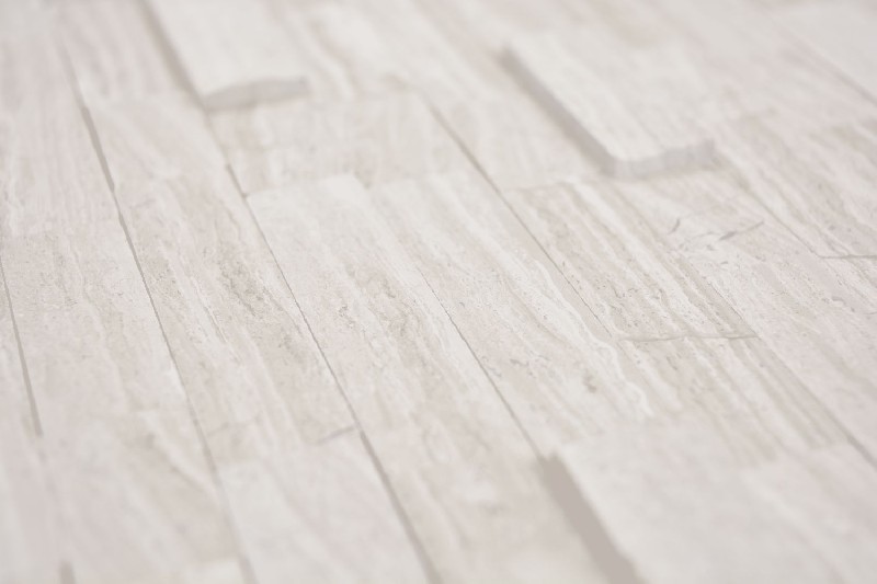 Muestra de mano compuesto piedra natural Madera gris pared azulejo backsplash MOS200-M02_m