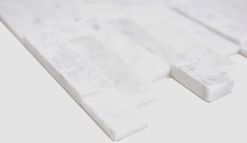 Muestra de mano azulejo de pared de piedra natural compuesta con aspecto de Carrara MOS200-M22_m