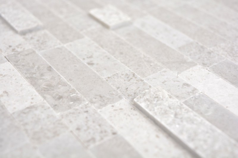 Muestra de mano piedra natural compuesta Cenicienta gris azulejo de pared MOS200-M32_m